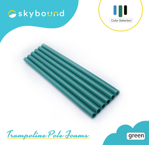SkyBound Replacement Trampoline Enclosure Foam - Trampolines Poles Cover - Protective Poles Cover Tube Set for Safety Protection - Set of 12 - Green - SkyBound USA