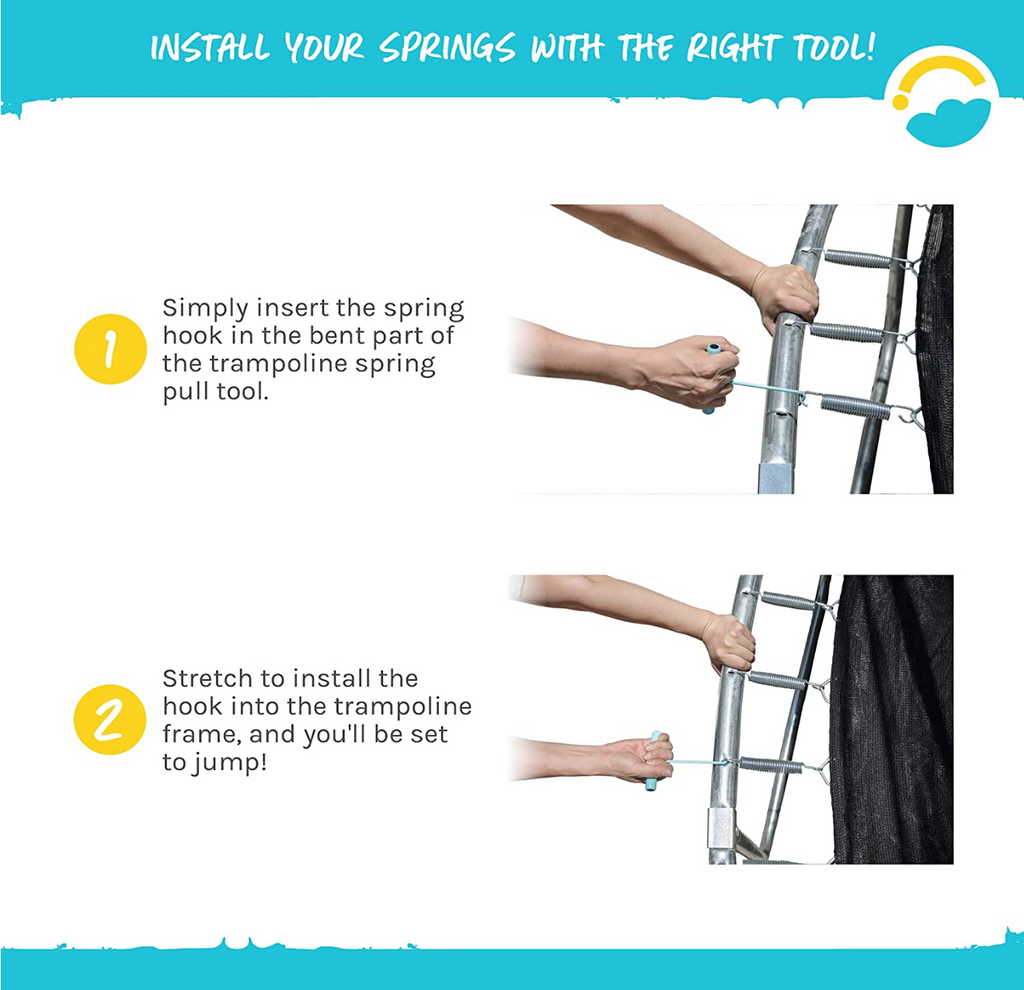 SkyBound Universal Trampoline Spring Tool Steel J Hook Style Frame Skybound universal trampoline spring tool steel j hook style frame