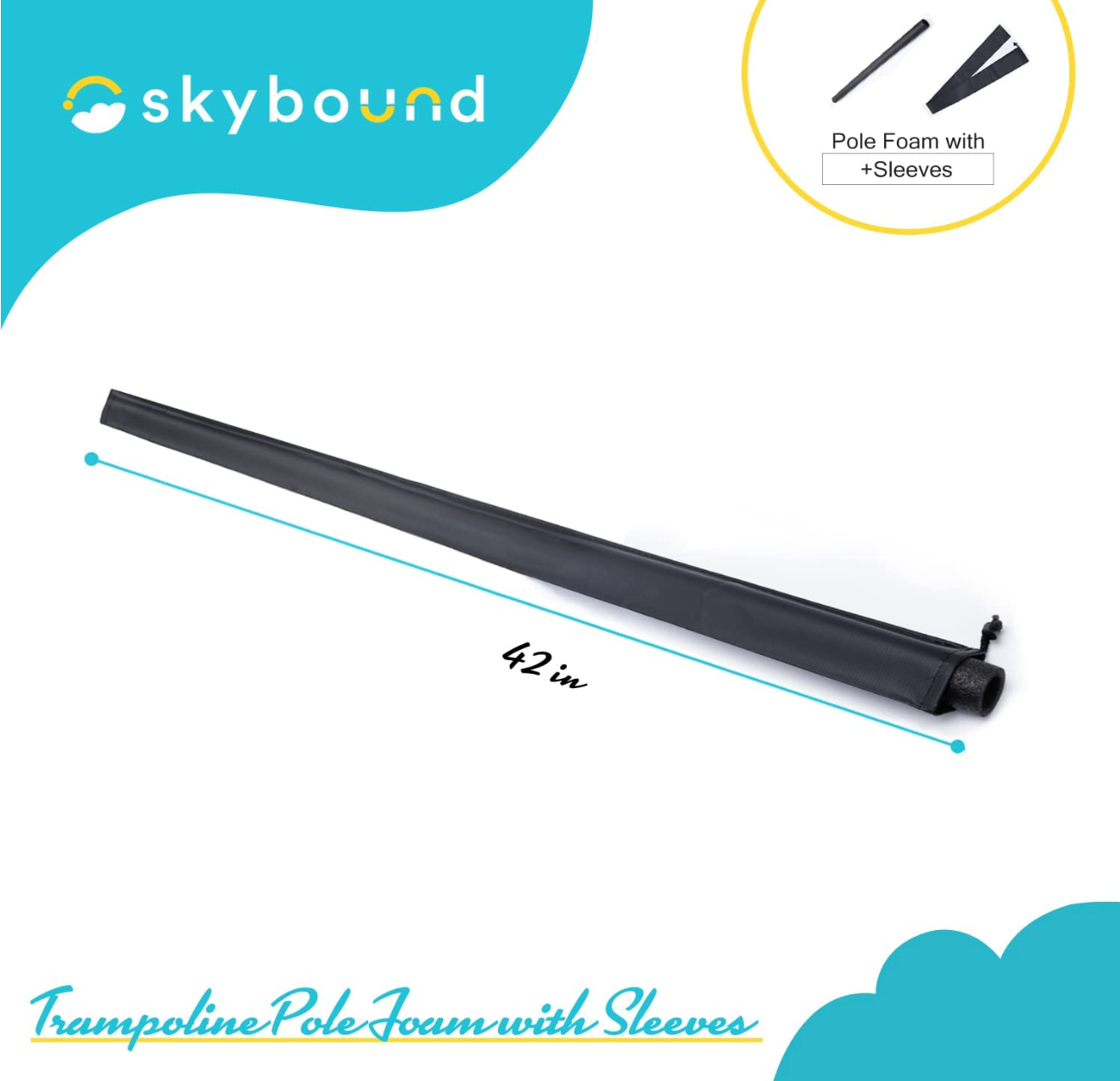 SkyBound Replacement Trampoline Enclosure Foam - Trampolines Poles Cover - Protective Poles Cover Tube Set for Safety Protection - Set of 12 - Slevee - SkyBound USA