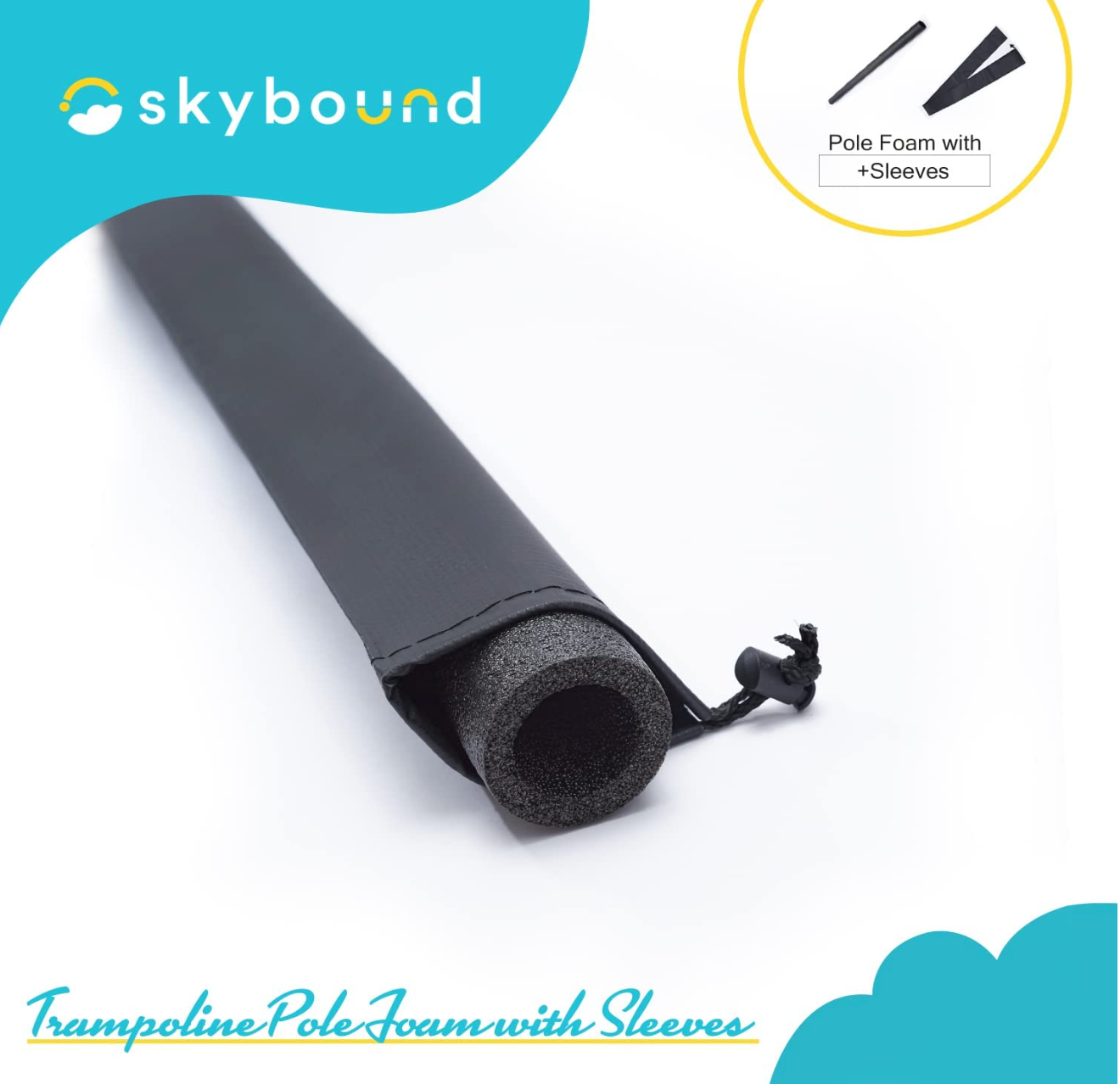 SkyBound Replacement Trampoline Enclosure Foam - Trampolines Poles Cover - Protective Poles Cover Tube Set for Safety Protection - Set of 12 - Slevee - SkyBound USA