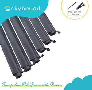 SkyBound Replacement Trampoline Enclosure Foam - Trampolines Poles Cover - Protective Poles Cover Tube Set for Safety Protection - Set of 12 - Slevee