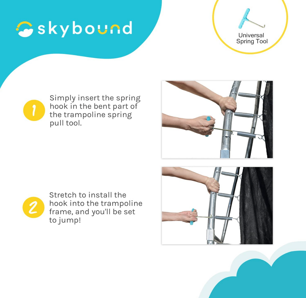 SkyBound Universal Trampoline Spring Tool - Blue Spring Puller - Tramp ...