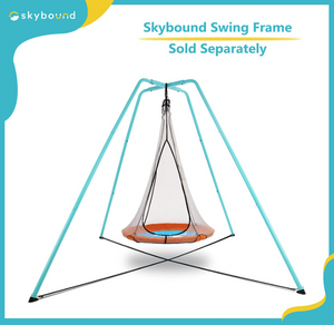 SkyBound 39 Inch Tree Swing Saucer Swing - 700LB Weight Capacity - Orange/Blue