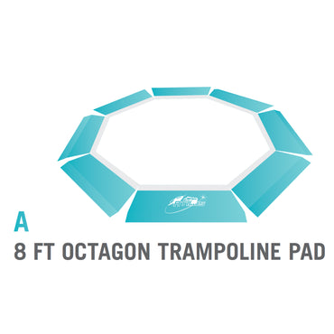 8 Ft Octagon Trampoline Pad for 8 foot Atmos Trampoline - Blue (Part A).