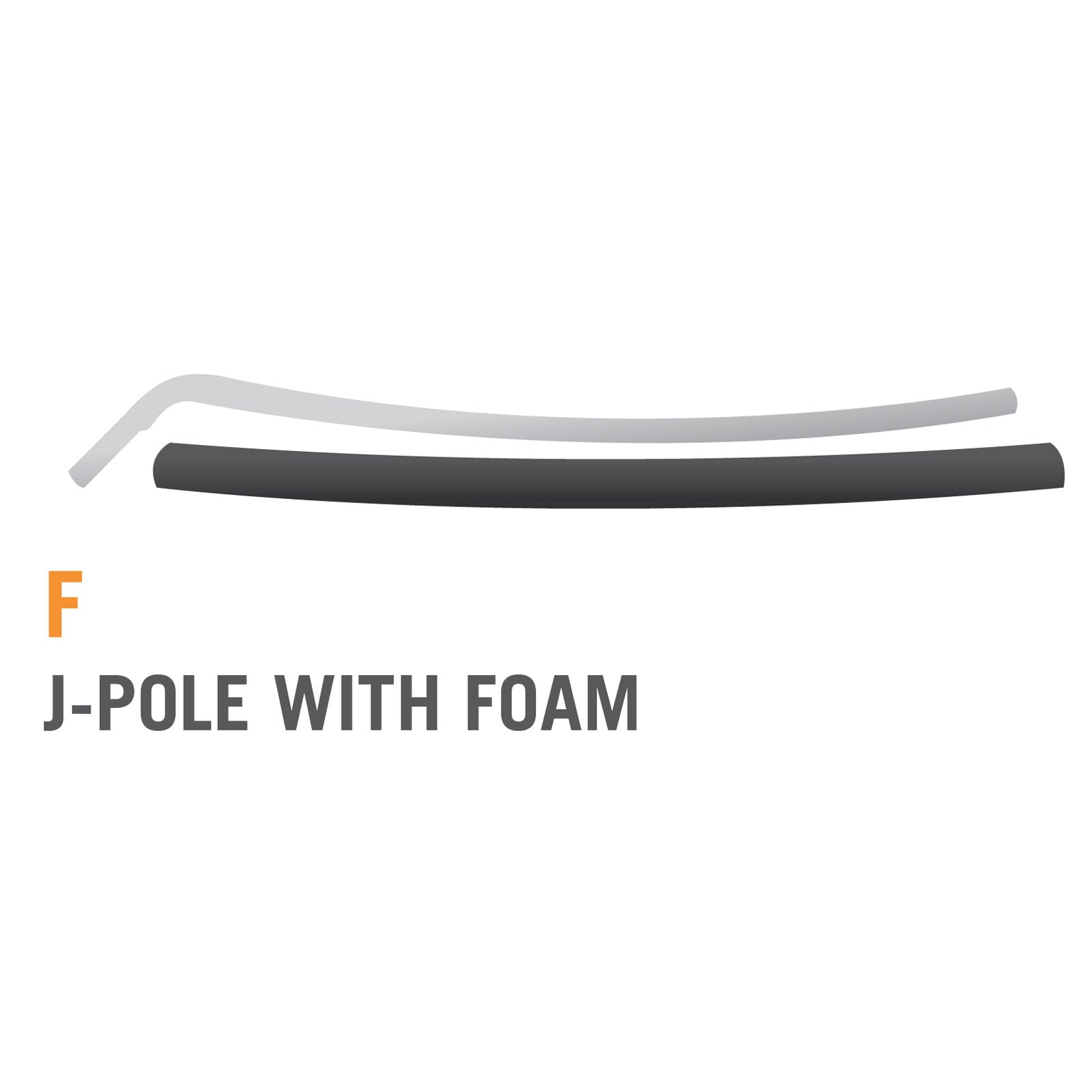 Lower J-Pole for 8 foot Atmos Trampoline - Black (Part F).