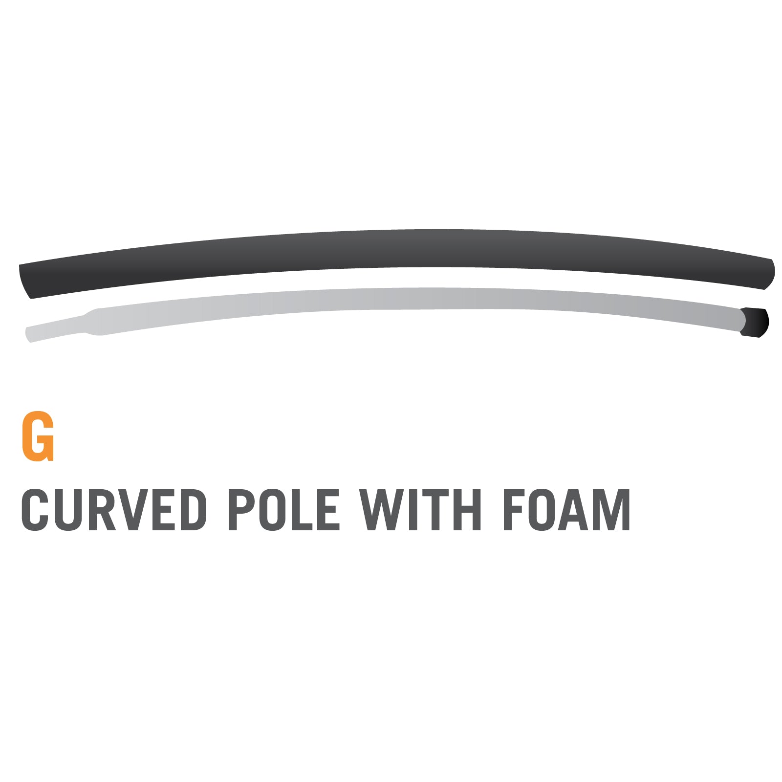 Upper Pole for 8 foot Atmos Trampoline - Black (Part G).