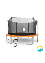 Image of how the Enclosure Poles look like with the Trampoline.