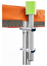 Enclosure Pole Attached to Trampoline and how it should look.