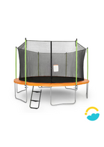 Image of Enclosure Poles attached to the Trampoline.