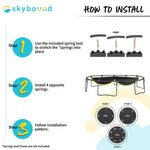 SkyBound Premium 125" Trampoline Mat w/72 V-Rings Fits 12' Frame & fits 5.5-6.5" Spring
