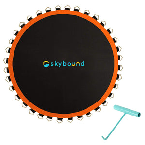Premium Replacement Mat for 15ft Trampolines - 159in / 96 V-Rings / 7.0in Springs - 4 Colors Available